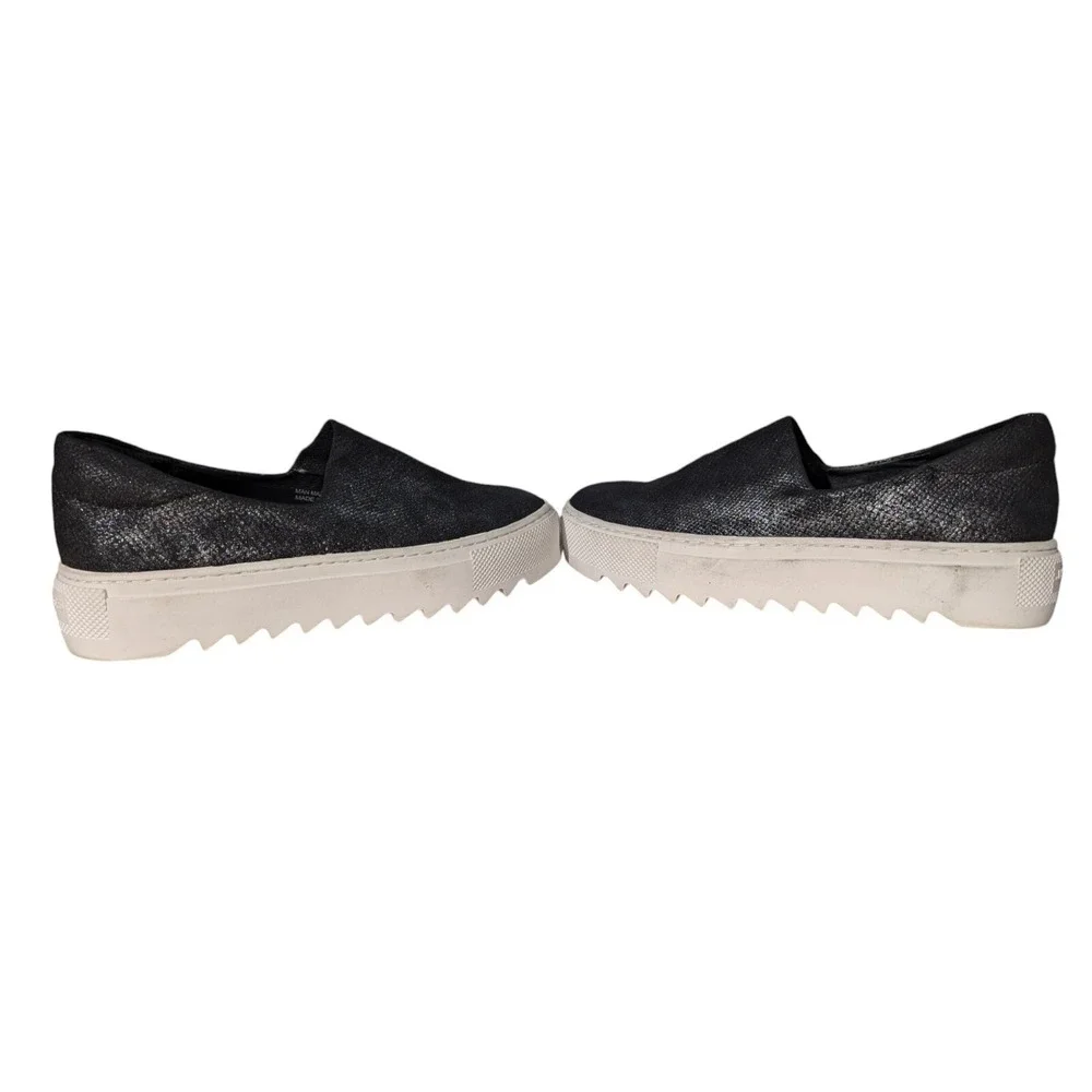 J Slides NYC Platform Slip-on Sneaker Metallic Black Size 6M US 1.5